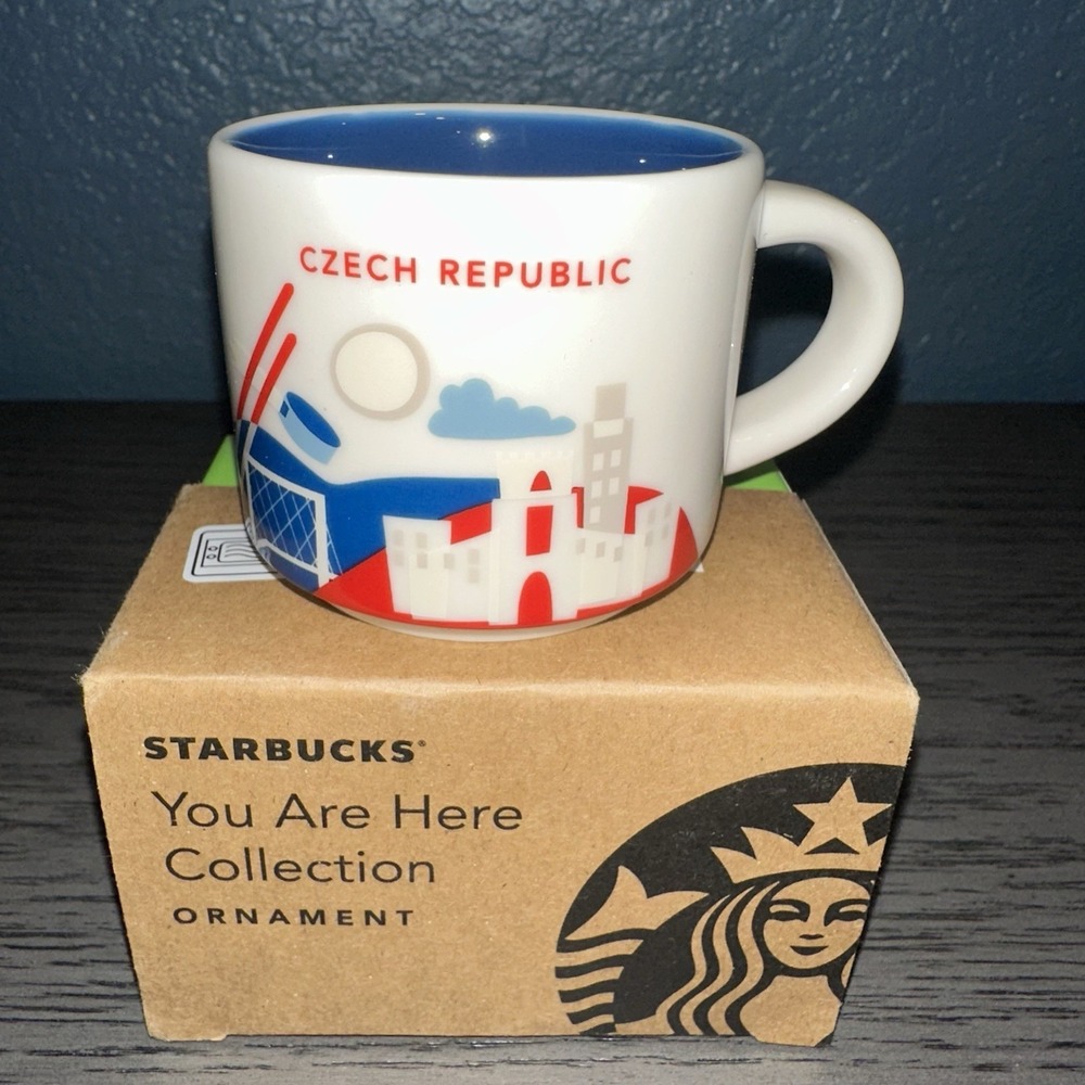 Starbucks CZECH REPUBLIC You Are Here 2oz Demi Espresso Mug Ornament New In Box